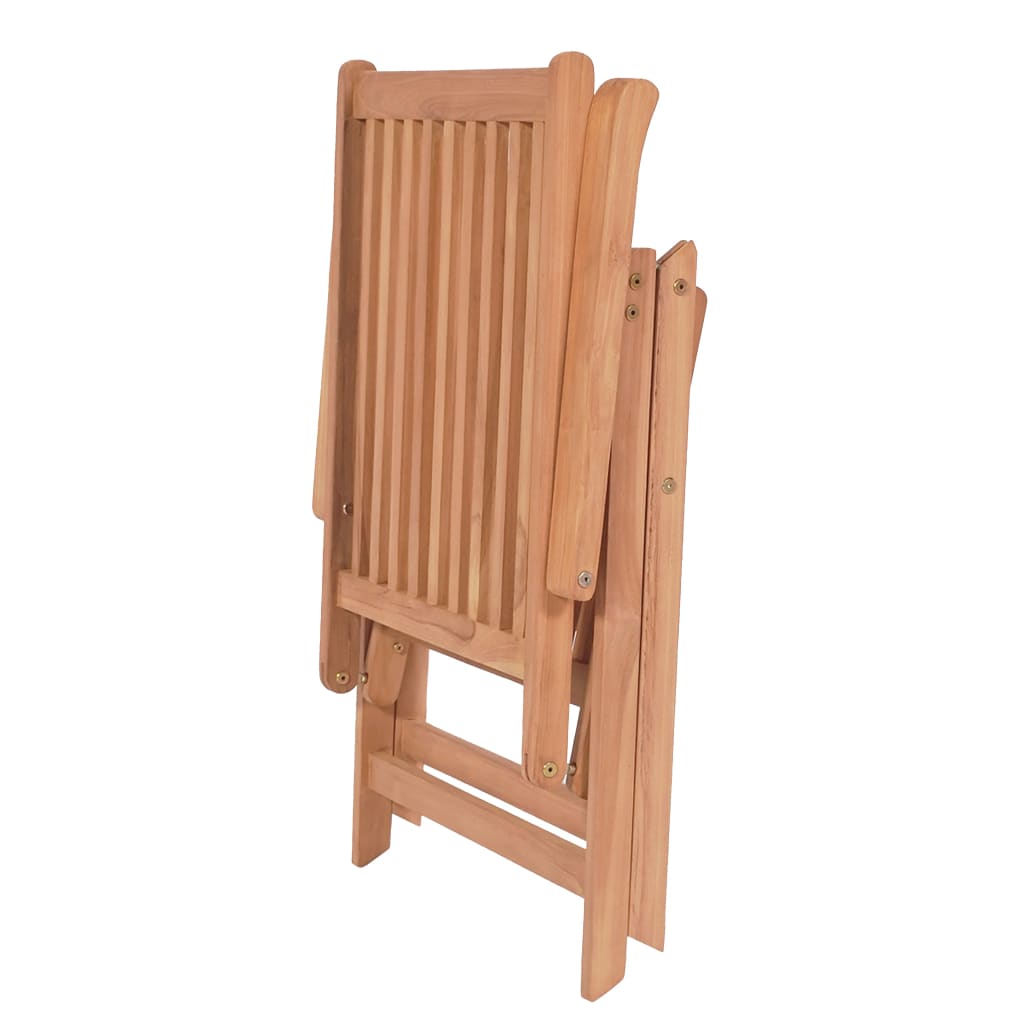 Garden Chair | Set of 4 | Natural Teak | Teak Wood | 57 x 71.5 x 100 cm