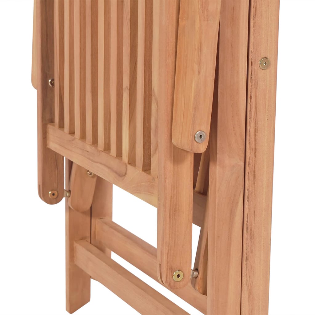 Garden Chair | Set of 4 | Natural Teak | Teak Wood | 57 x 71.5 x 100 cm