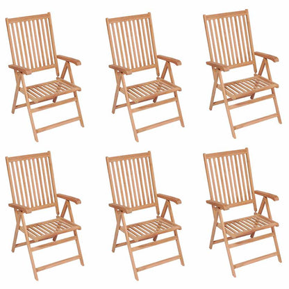 Garden Chair | Set of 6 | Teak | Solid teak wood | Foldable