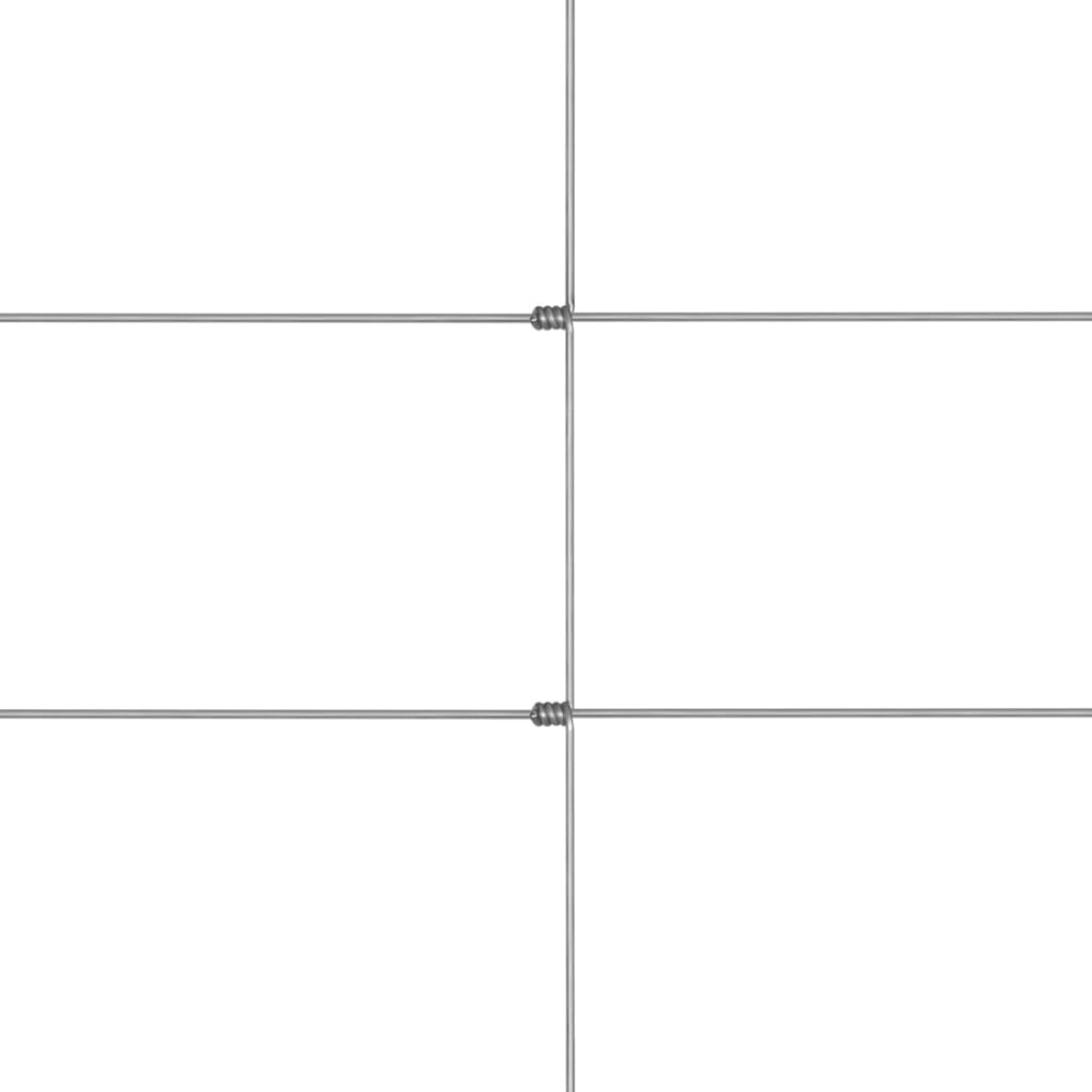 Garden Fence Galvanised Steel 50x1.25 m Silver