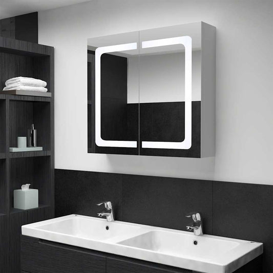 Bathroom Mirror Cabinet Anthracite 80 x 12 x 68 cm