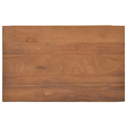 326130 vidaXL TV Cabinet with Wheels 80x50x42 cm Solid Teak Wood