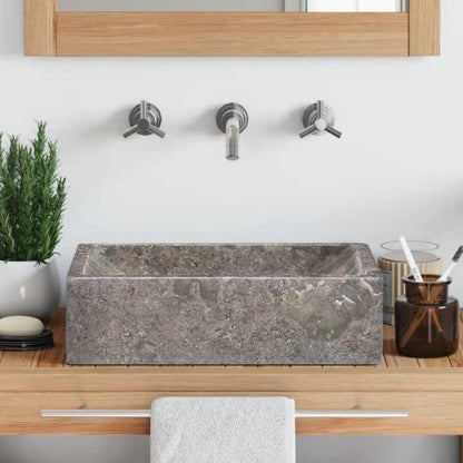 Sink 45x30x12 cm Marble High Gloss Grey