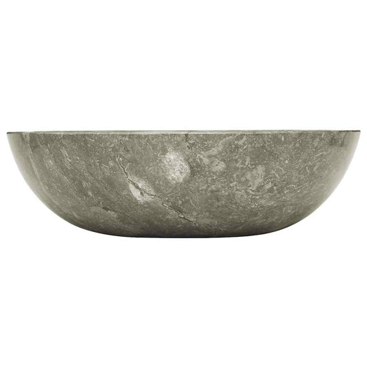 149157 vidaXL Sink Grey Ø40x12 cm Marble