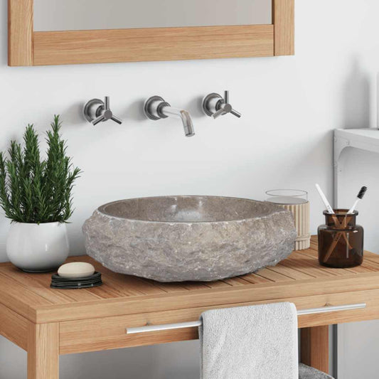 Sink Grey Ø40x12 cm Marble