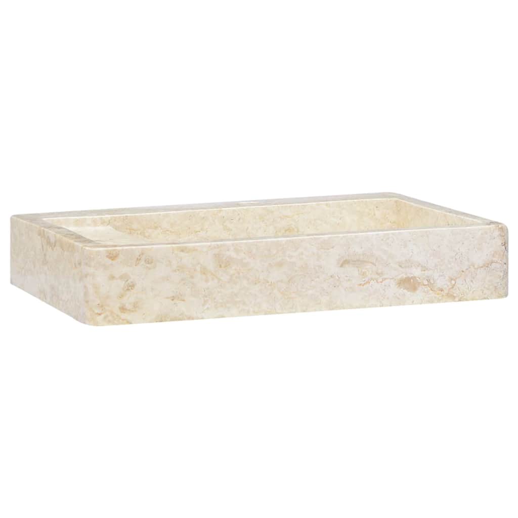 149159 vidaXL Sink Cream 58x39x10 cm Marble
