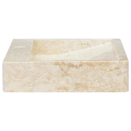 149159 vidaXL Sink Cream 58x39x10 cm Marble