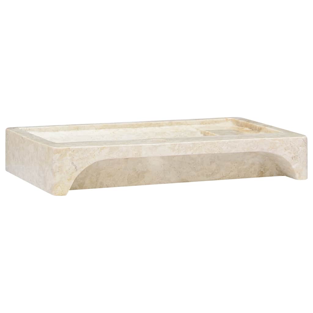 149159 vidaXL Sink Cream 58x39x10 cm Marble