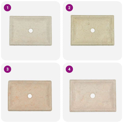 Sink Cream 50x35x10 cm Marble