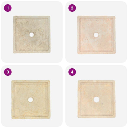 Sink Cream 40x40x10 cm Marble