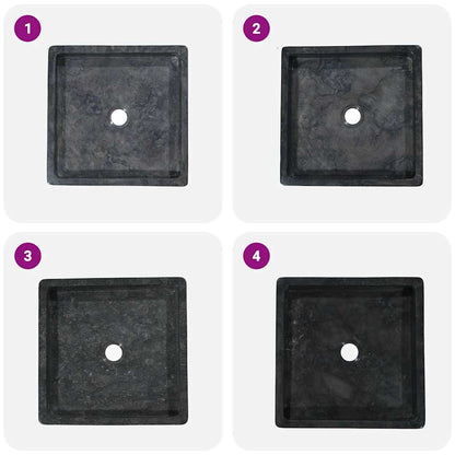 Sink Black 40x40x10 cm Marble