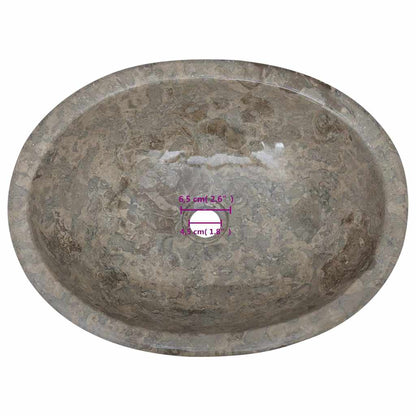 Sink Grey 53x40x15 cm Marble