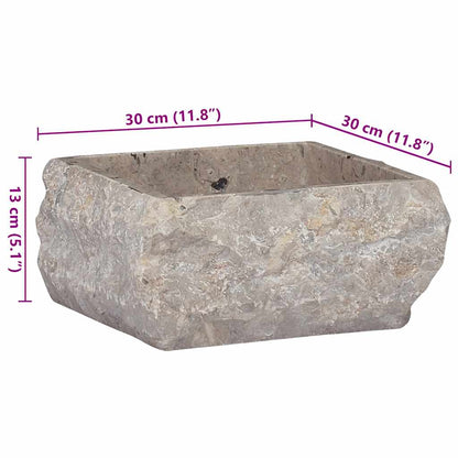 Sink Grey 30x30x13 cm Marble