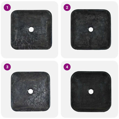 Sink Black 40x40x10 cm Marble