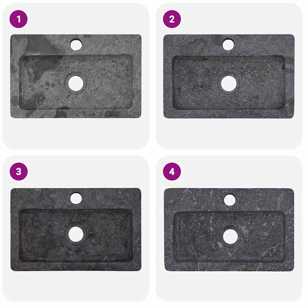 Sink Grey 38x24x6.5 cm Marble