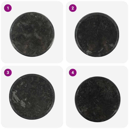 Table Top | Black | Marble | Ø40x2.5 cm | Durable | Table Top | Round