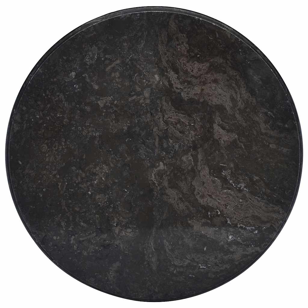 Table Top Black Ø50x2.5 cm Marble
