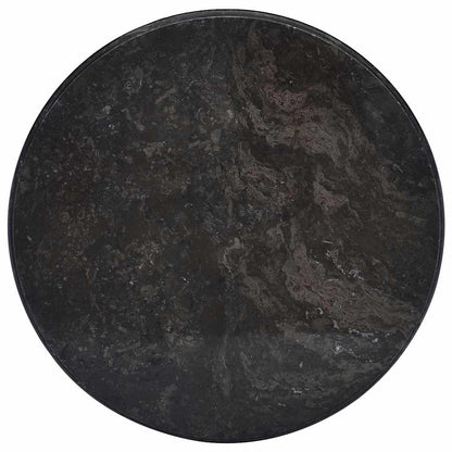Table Top Black Ø50x2.5 cm Marble