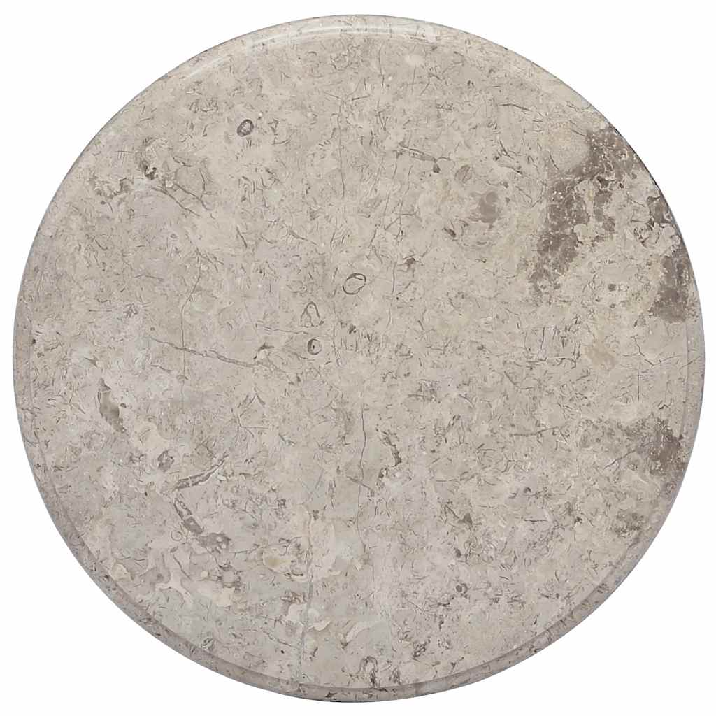 Table Top | Grey | Marble | 50 cm diameter |  Durable | Table Top | Round