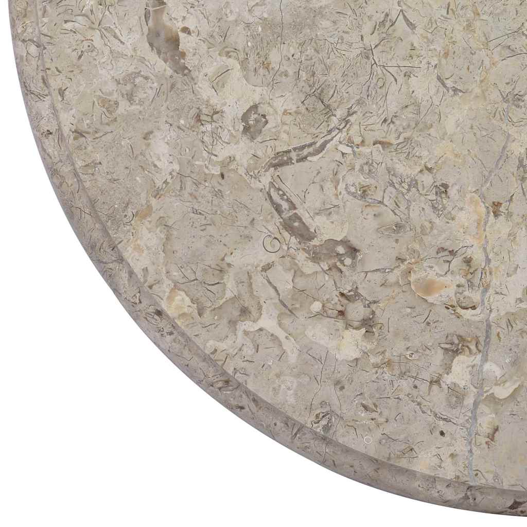 149194 vidaXL Table Top Grey Ø50x2,5 cm Marble