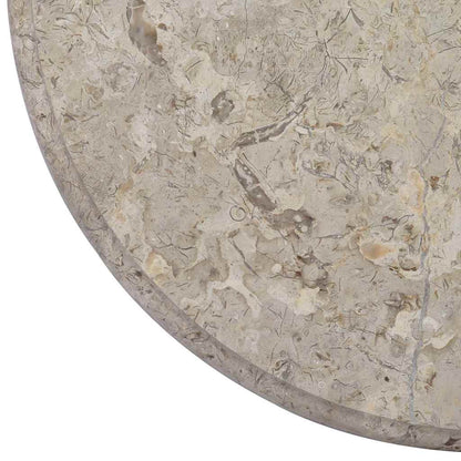 149194 vidaXL Table Top Grey Ø50x2,5 cm Marble