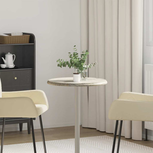 149194 vidaXL Table Top Grey Ø50x2,5 cm Marble