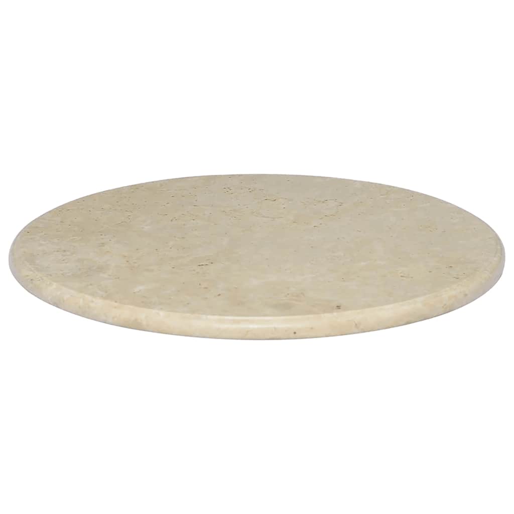 Table Top | Cream | Marble | 60 x 2.5 cm | Durable | Table Top | Circular
