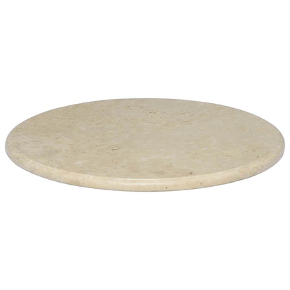 Table Top | Cream | Marble | 60 x 2.5 cm | Durable | Table Top | Circular