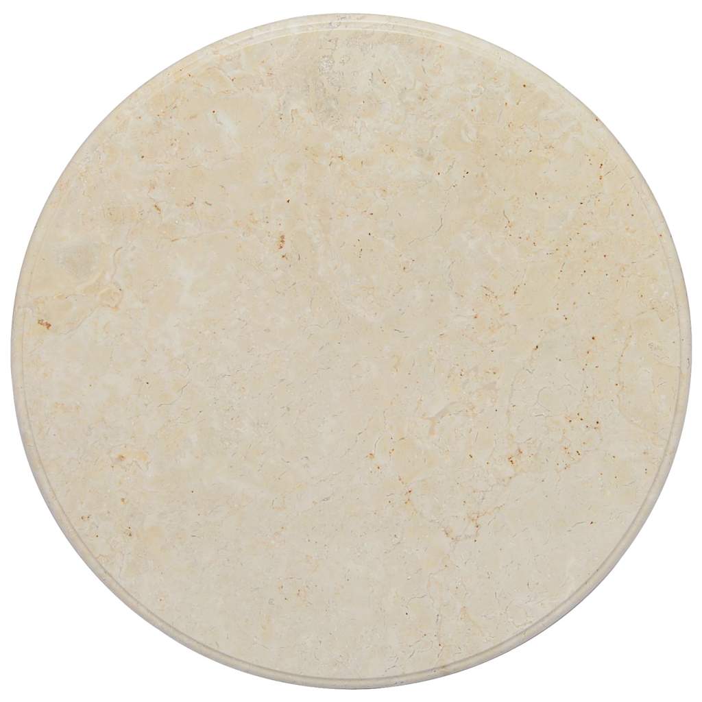 Table Top | Cream | Marble | 60 x 2.5 cm | Durable | Table Top | Circular