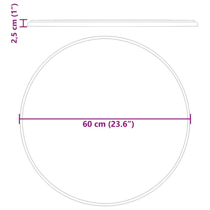 Table Top | Cream | Marble | 60 x 2.5 cm | Durable | Table Top | Circular