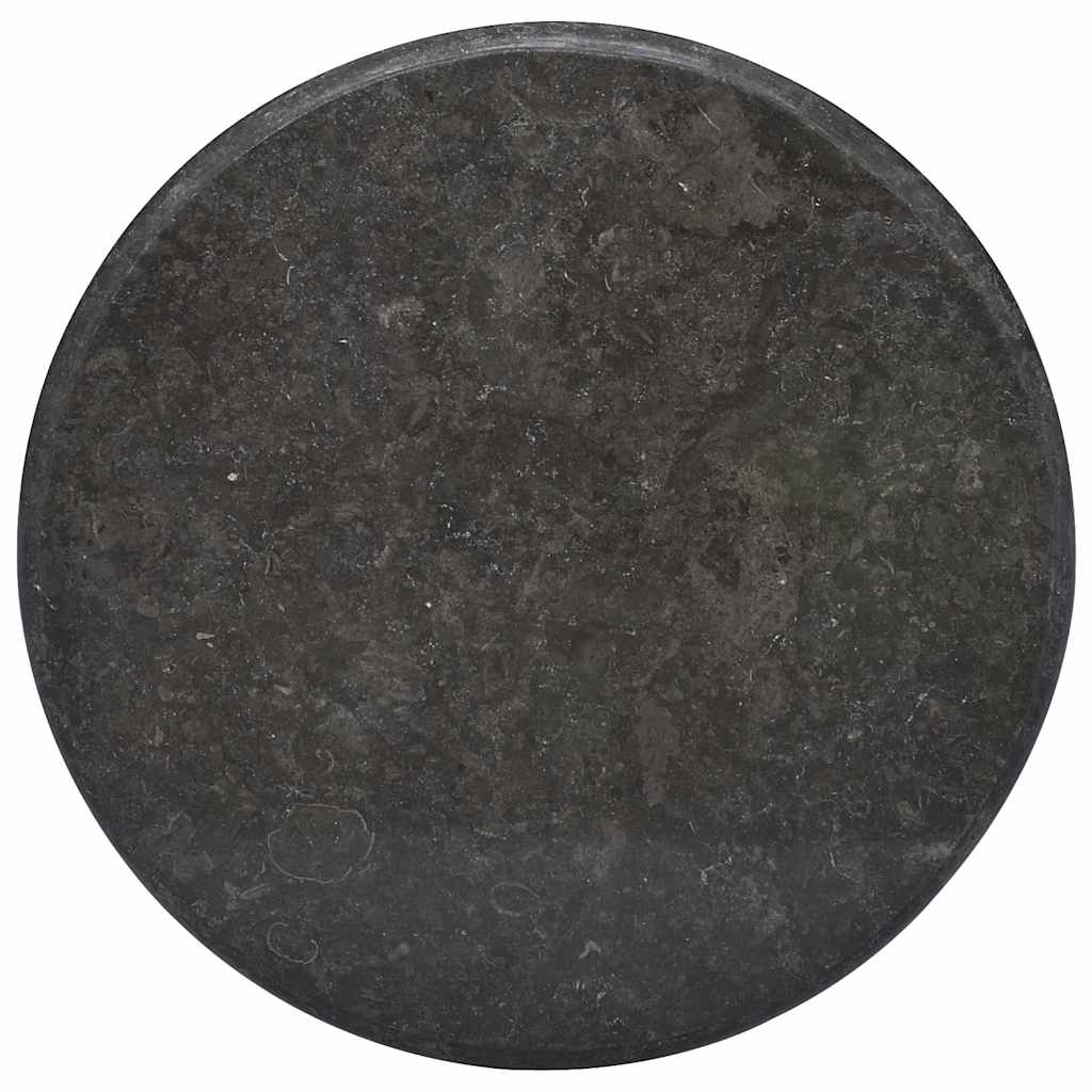 Table Top Black Ø60x2.5 cm Marble