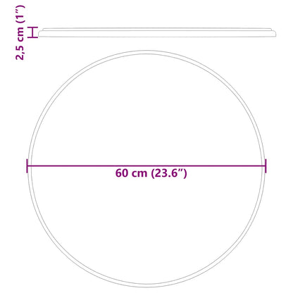Table Top | Grey | Marble | 60 cm diameter | Table Top | Circular