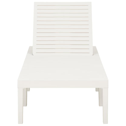 Sun Lounger Plastic White