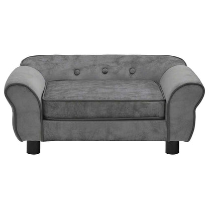 171039 vidaXL Dog Sofa Dark Grey 72x45x30 cm Plush