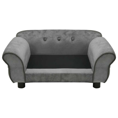 171039 vidaXL Dog Sofa Dark Grey 72x45x30 cm Plush