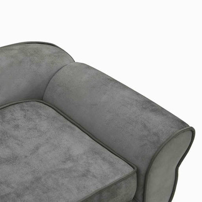 171039 vidaXL Dog Sofa Dark Grey 72x45x30 cm Plush