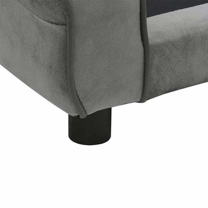 171039 vidaXL Dog Sofa Dark Grey 72x45x30 cm Plush