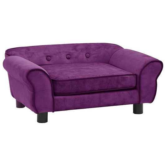 171041 vidaXL Dog Sofa Burgundy 72x45x30 cm Plush