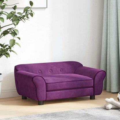 171041 vidaXL Dog Sofa Burgundy 72x45x30 cm Plush