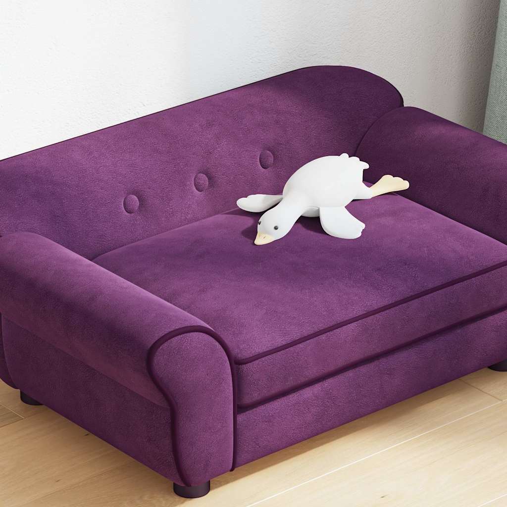 171041 vidaXL Dog Sofa Burgundy 72x45x30 cm Plush