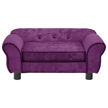 171041 vidaXL Dog Sofa Burgundy 72x45x30 cm Plush