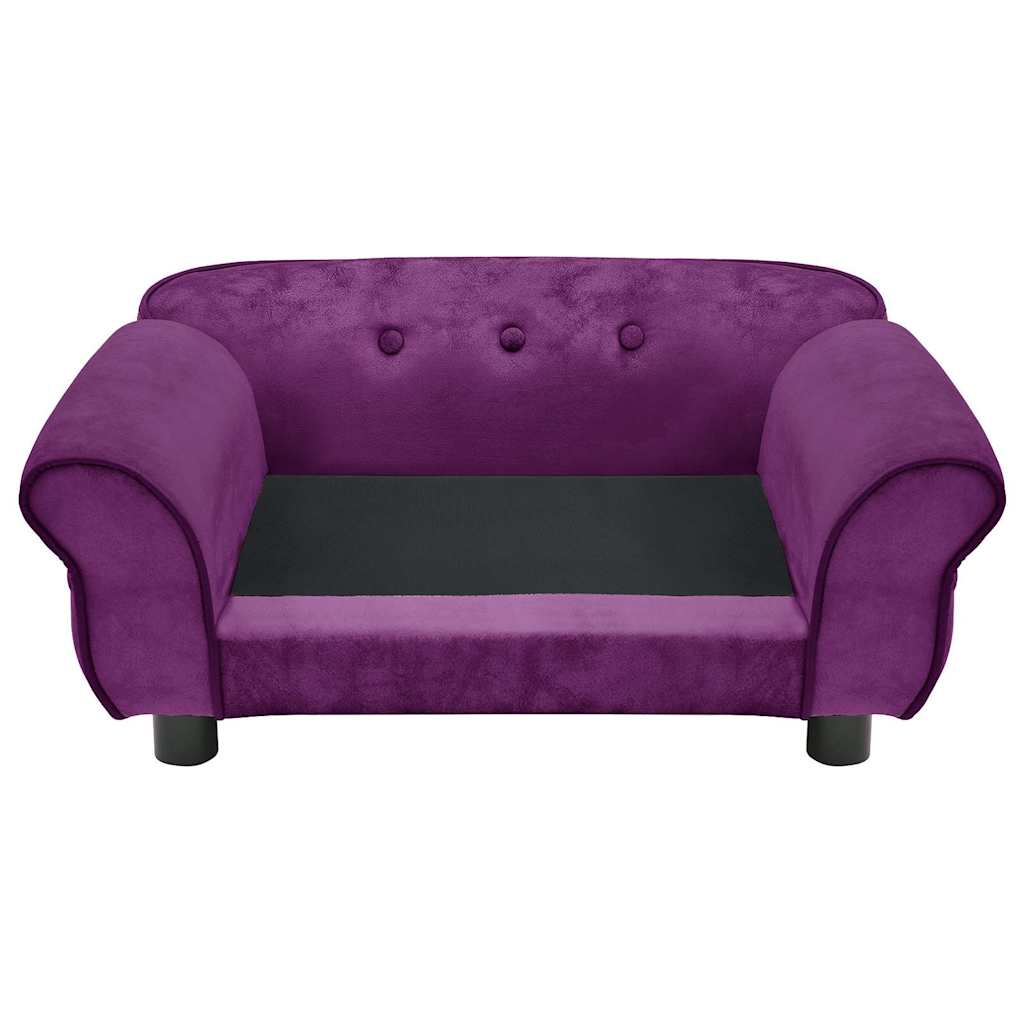 171041 vidaXL Dog Sofa Burgundy 72x45x30 cm Plush