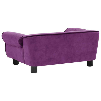 171041 vidaXL Dog Sofa Burgundy 72x45x30 cm Plush