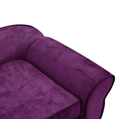 171041 vidaXL Dog Sofa Burgundy 72x45x30 cm Plush