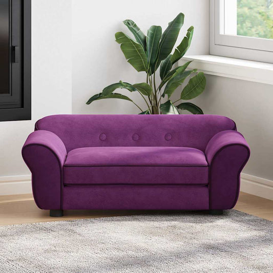 171041 vidaXL Dog Sofa Burgundy 72x45x30 cm Plush