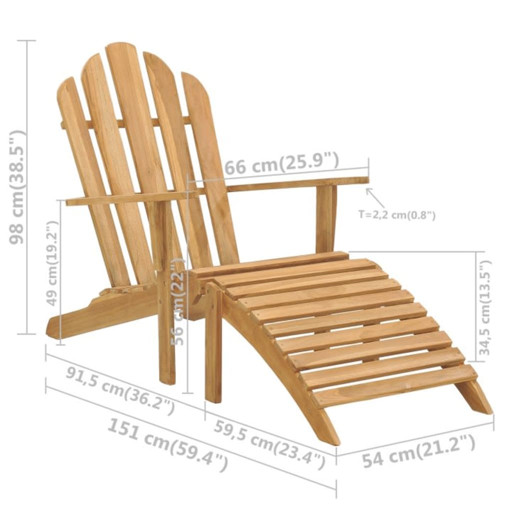 Garden Chair | Teak | Solid Teak wood | Standard | Ergonomic