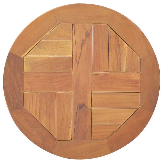 316153 vidaXL Table Top Solid Teak Wood Round 2,5 cm 40 cm