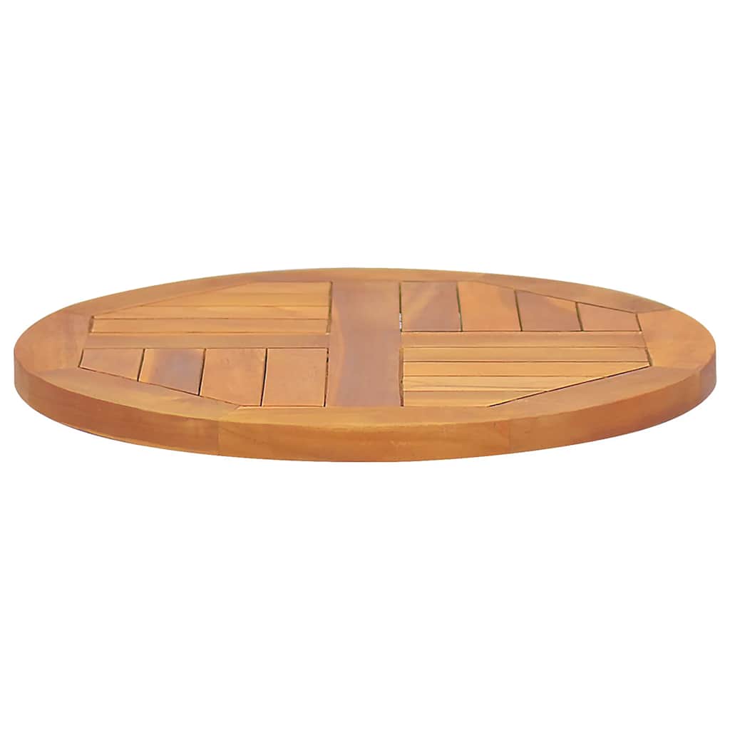 Table Top | Natural Teak | Fine sanded teak hardwood | 50 cm Diameter