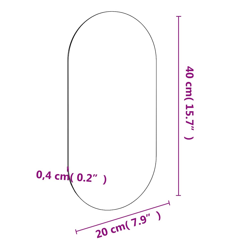 Mirror | Transparent | Glass | Medium | Mirror | Oval | Minimalist
