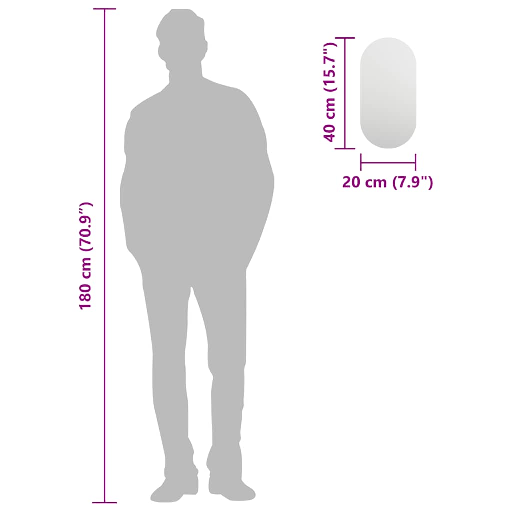 Mirror | Transparent | Glass | Medium | Mirror | Oval | Minimalist